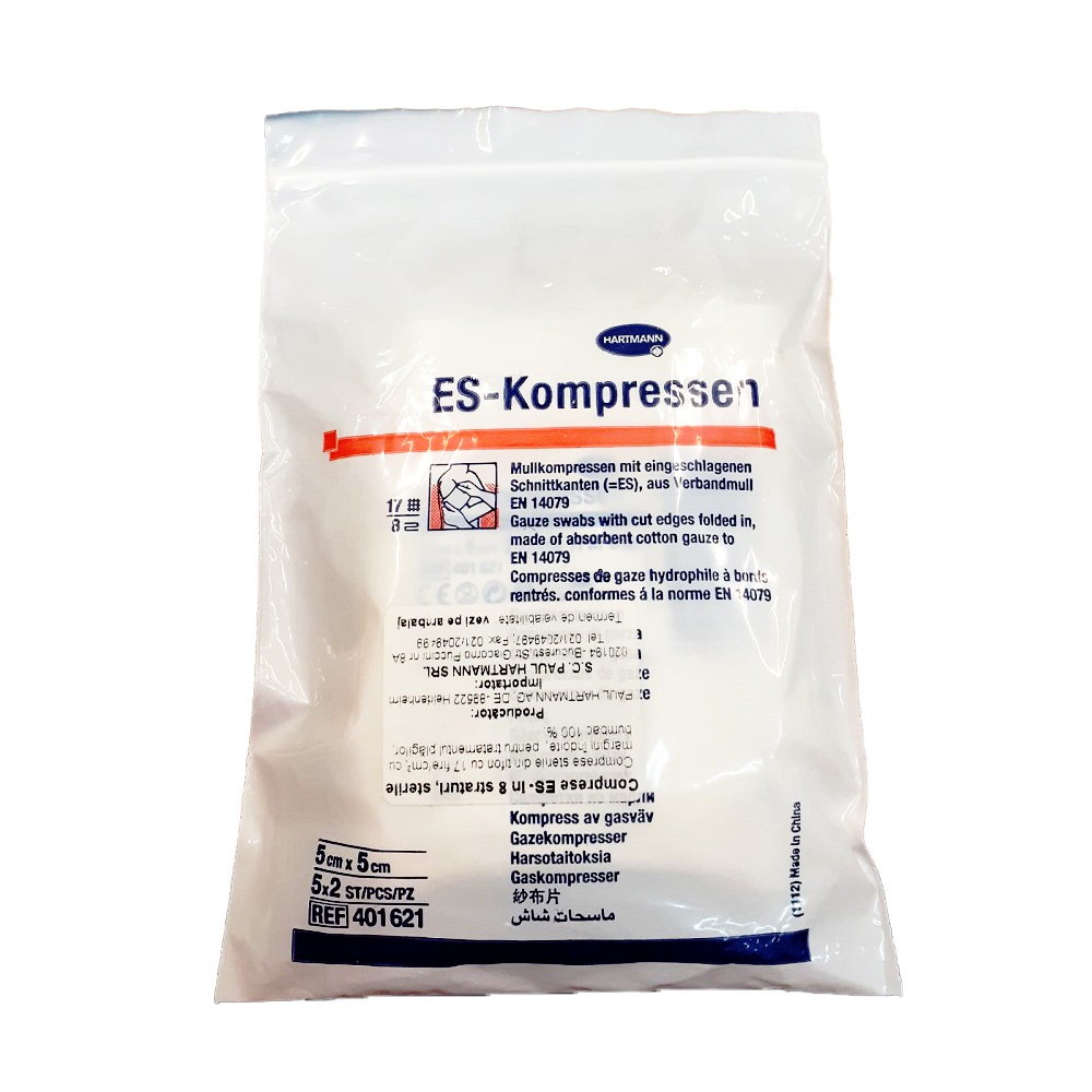 Comprese sterile in 8 straturi ES, 5cm x 5cm, Hartmann