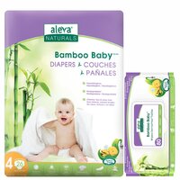 Scutec Bamboo Baby nr.4, 9-13Kg, 26 buc, Aleva Naturals