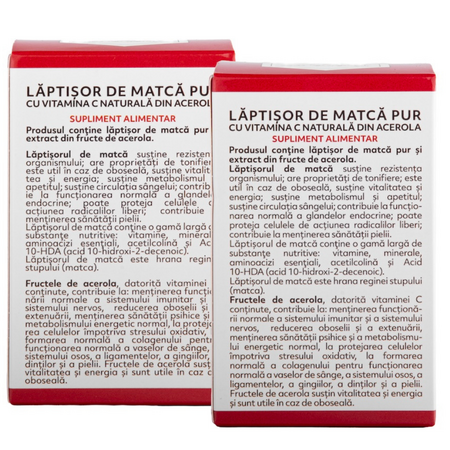 Pachet laptisor de matca pur cu vitamina C, 25 gr + 10 gr, Albina Carpatina 816951
