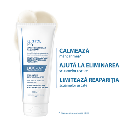 Sampon tratament Kertyol PSO, 200 ml, Ducray 570275
