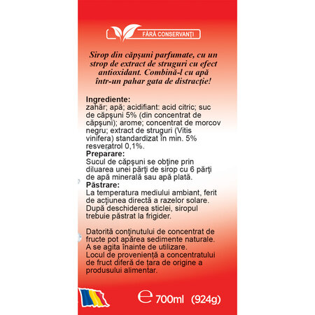 Sirop cu capsuni, 700 ml, Fares 721824