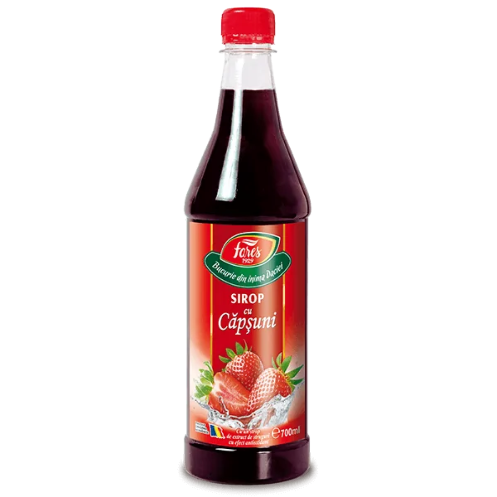 Sirop cu capsuni, 700 ml, Fares