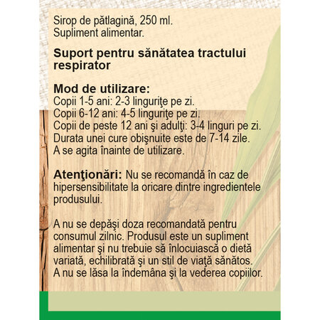 Sirop de Patlagina, 250 ml, Fares 718439