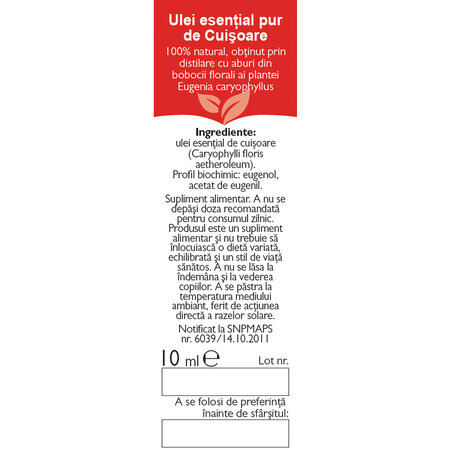 Ulei de cuisoare, 10 ml, Fares 721216