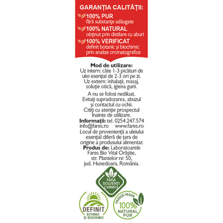 Ulei de cuisoare, 10 ml, Fares 721217
