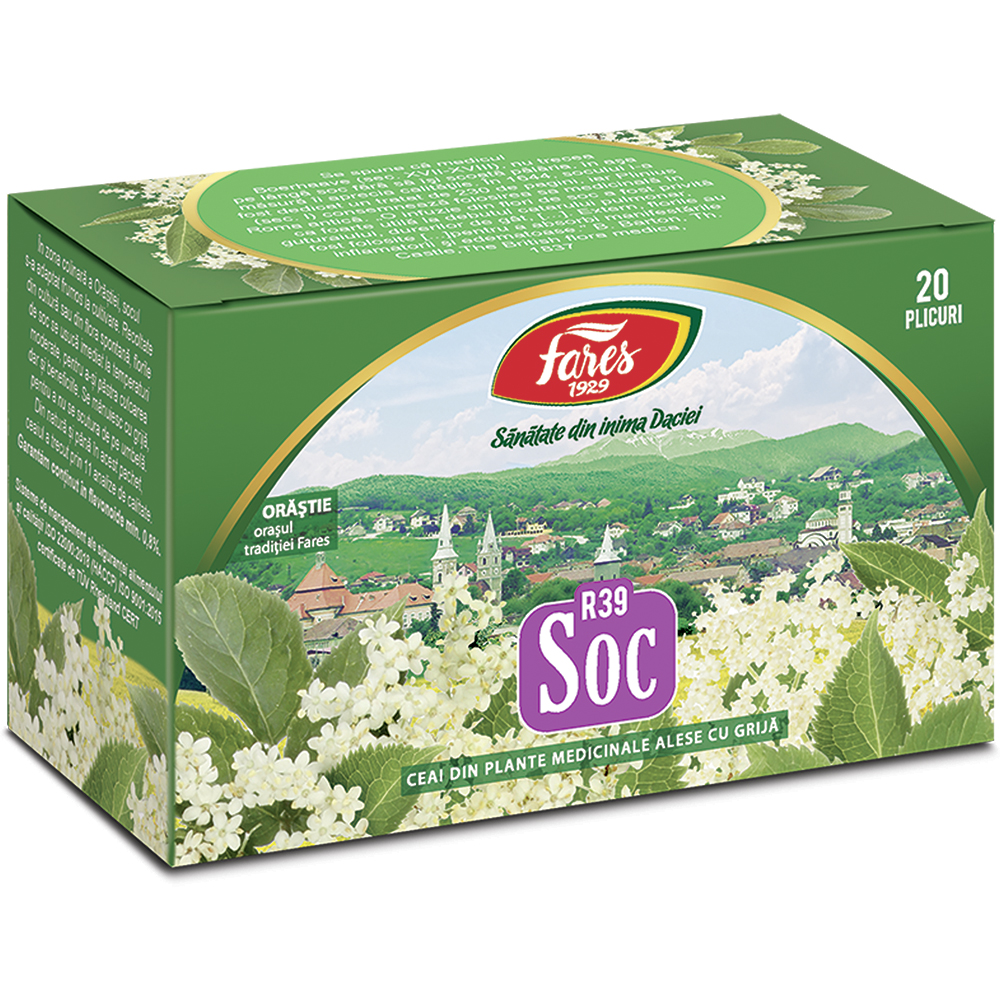 Ceai de soc, 20 plicuri, Fares