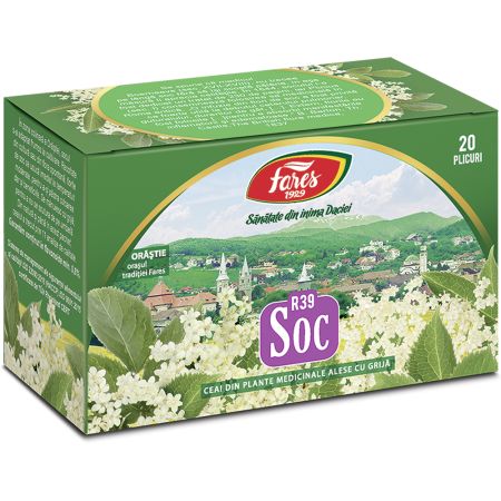 Ceai de soc, 20 plicuri, Fares