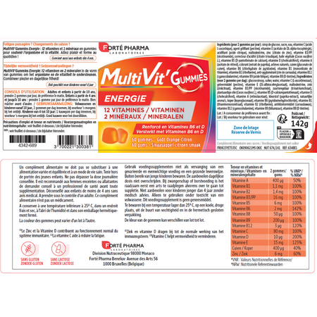 MultiVit energie, 60 jeleuri, Forte Pharma 764812