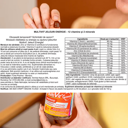 MultiVit energie, 60 jeleuri, Forte Pharma 764811