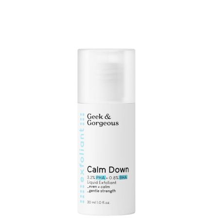 Exfoliant lichid  4% PHA + BHA Calm Down, 30 ml, Geek & Gorgeous