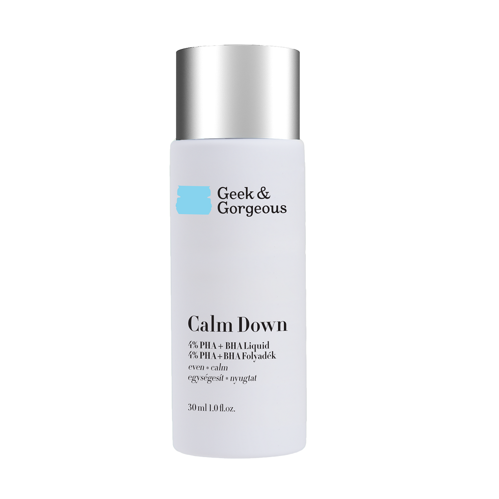 Ser Calm Down 4% AHA + BHA Liquid, 30 ml, Geek & Gorgeous