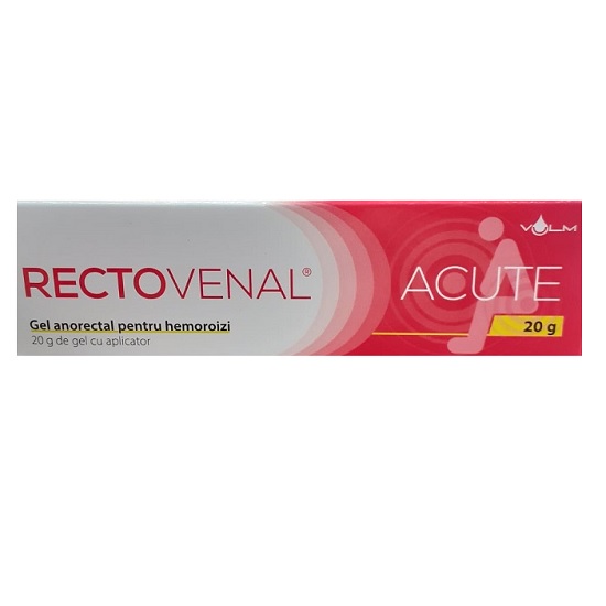 Rectovenal Acute gel Anorectal pentru hemoroizi, 20 gr, Stada