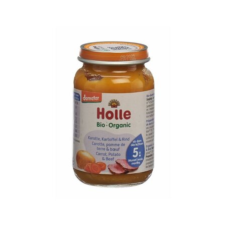 Piure Eco din morcovi, cartofi si carne de vita holle