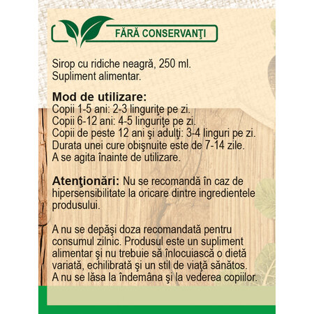 Ridiche neagra sirop, 250ml, Fares 721229