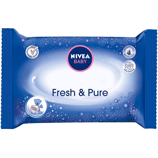 Servetele umede pentru bebelusi Fresh&Pure, 63 bucati, Nivea