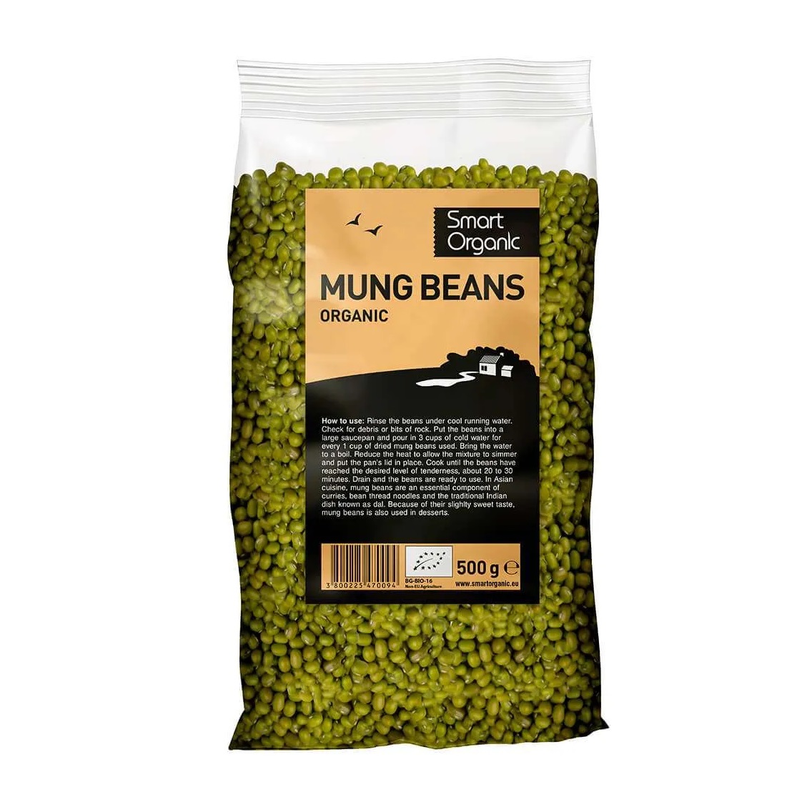 Fasole Mung Bio, 500 g, Smart Organic