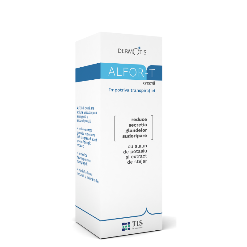 Alfor T crema impotriva transpiratiei picioarelor, 20ml, Tis Farmaceutic