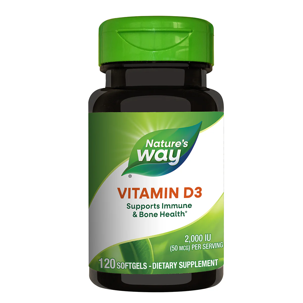 Vitamina D3, 2000 UI, 120 capsule moi, Natures Way