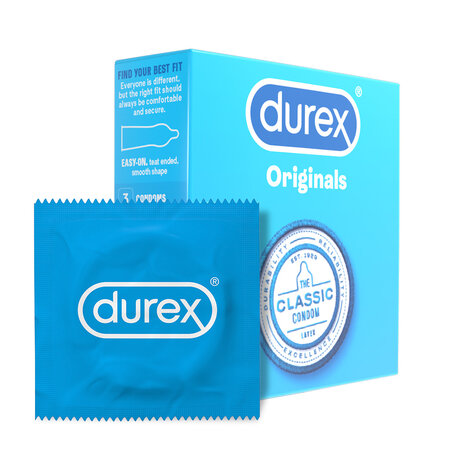Prezervative Originals, 3 bucati, Durex 541749