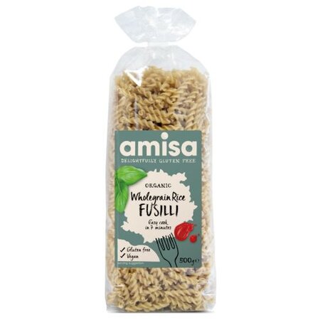 Fusilli din orez integral eco fara gluten Amisa