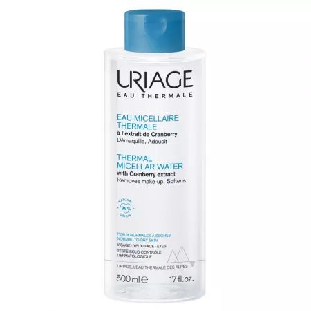 Apa micelara pentru piele normala si uscata, 500 ml, Uriage