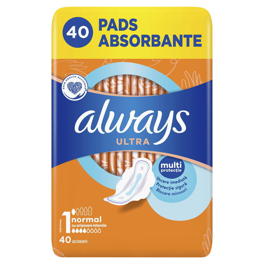 Absorbante Always Ultra Normal, marimea 1, 40 buc, P&G