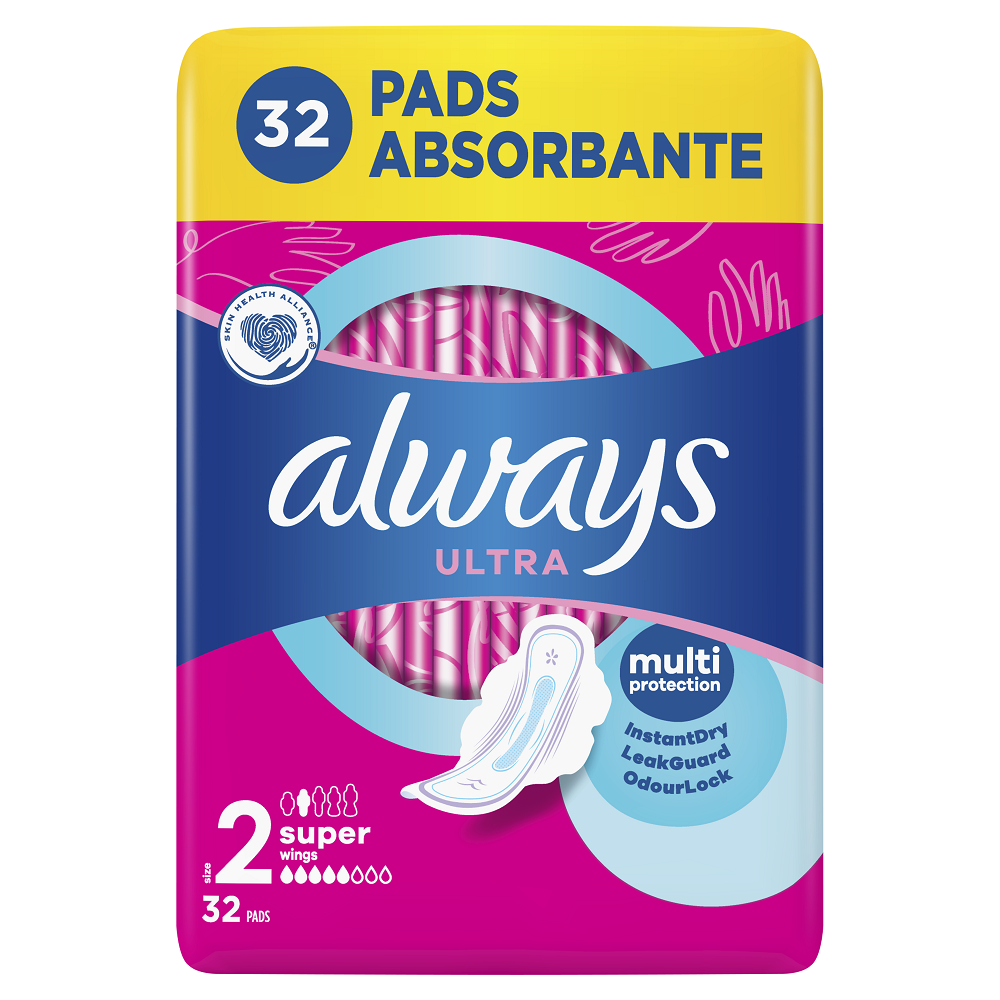 Absorbante Always Ultra Super, Marimea 2, 32 buc, P&G