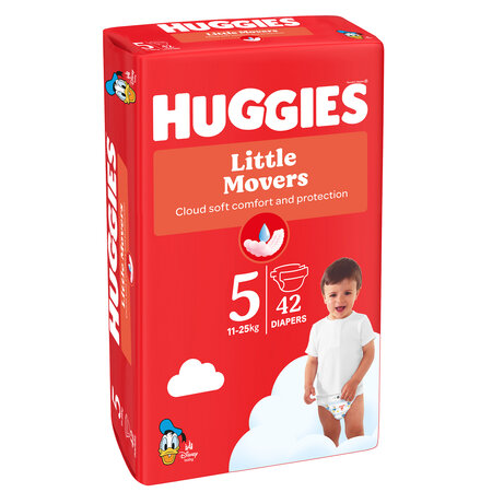 Scutece Little Movers, Nr. 5, 11-25 kg, 42 buc, Huggies