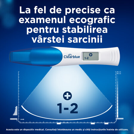 Test de sarcina cu indicator de saptamani, 1 bucata, Clearblue 766003