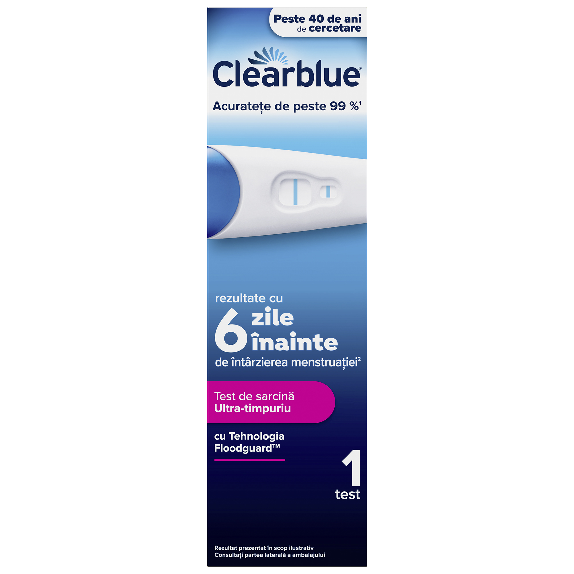 Test de sarcina Ultra-Timpuriu, 1 bucata, Clearblue