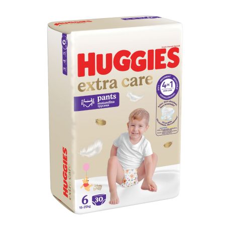 Scutece Pants Extra Care, Nr. 6, 15-25 kg, 30 buc, Huggies