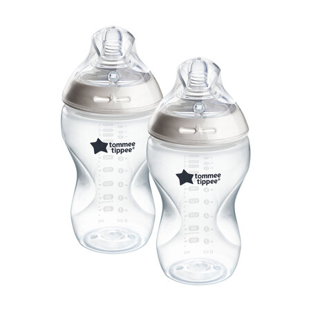 Set biberoane cu autosterilizare din PP Natural Start, 3 luni+, 2x340 ml, Tommee Tippee 690373