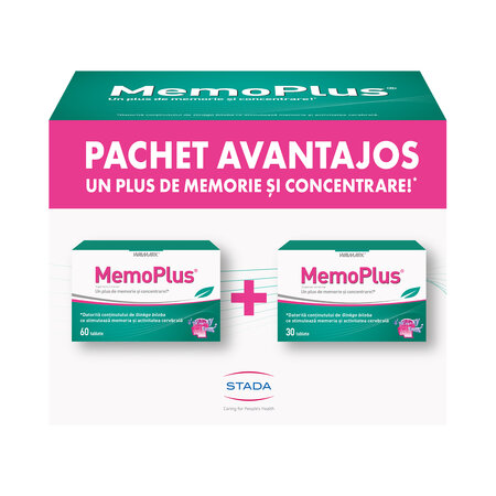 Pachet Memo Plus, 60 capsule + 30 capsule, Walmark