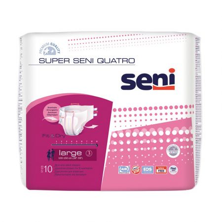 Scutecele cu sistem inchis Super Seni Quatro, Large, 10 bucati, Seni