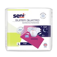 Scutece pentru adulti Super Quatro, Large, 100 - 150 cm, 10 bucati, Seni