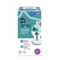 Biberon din PP cu autosterilizare Advanced Anti-colici Natural Start, 0 luni+, 260 ml, Tommee Tippee