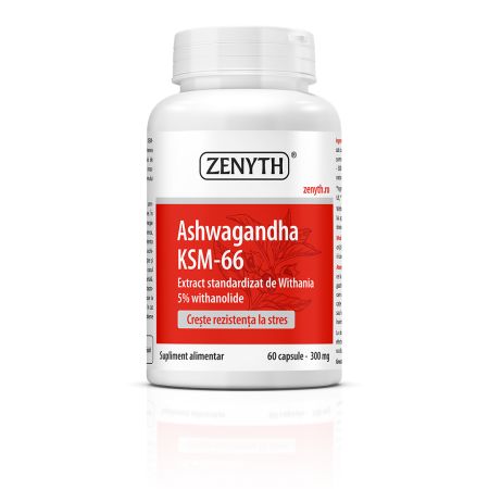 Ashwagandha KSM-66 300 mg, 60 capsule, Zenyth
