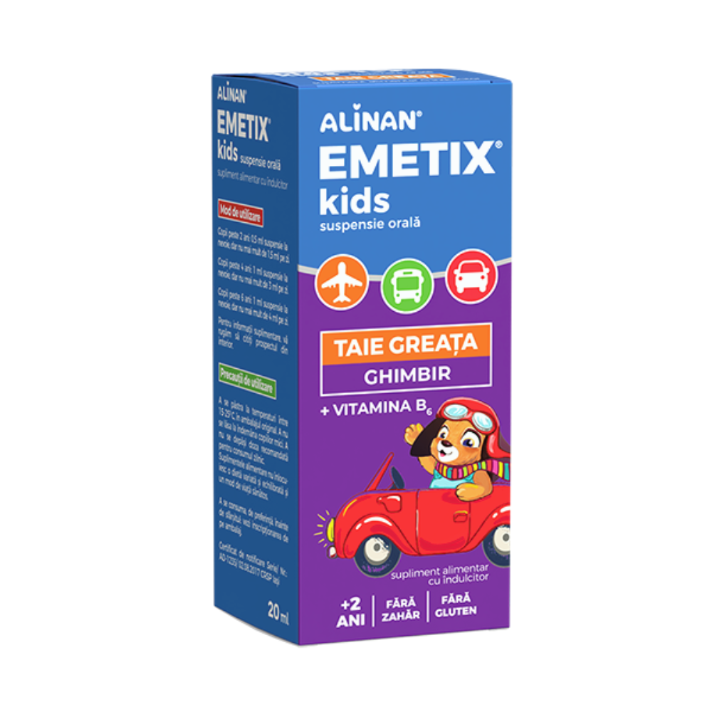 Alinan Emetix suspensie orala, +2 ani, 20 ml, Fiterman Pharma