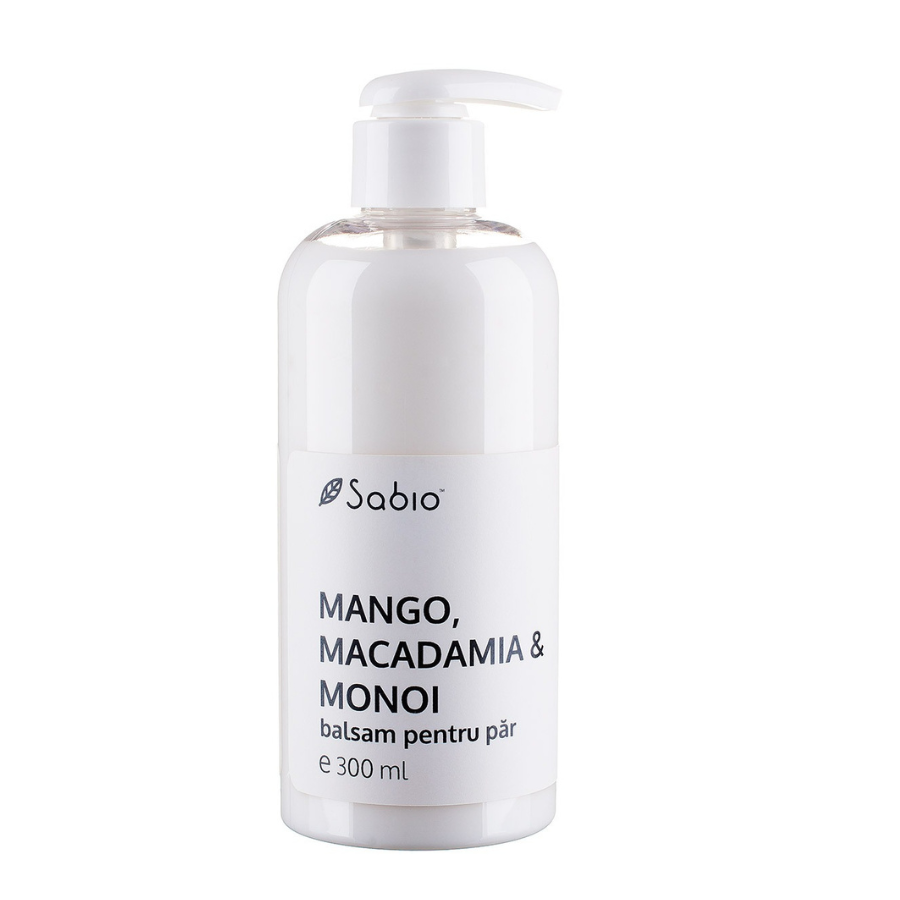 Balsam pentru par cu mango, macadamia si monoi, 300 ml, Sabio