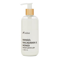 Balsam de par cu mango, macadamia si monoi, 300 ml, Sabio