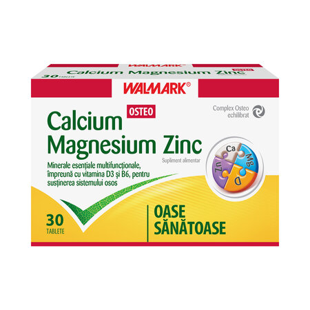 Calcium Magnesium Zinc Osteo, 30 tablete, Walmark