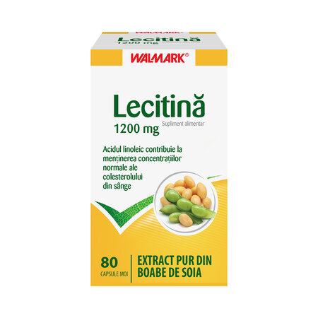 Lecitina, 1200 mg, 80 capsule, Walmark