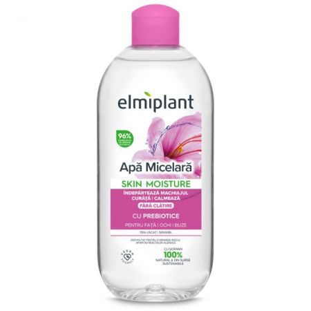 Lotiune micelara pentru ten uscat/sensibil cu prebiotice, 400 ml, Elmiplant