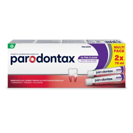 Pachet Pasta de dinti, Ultra Clean, 2 X 75ml, Parodontax