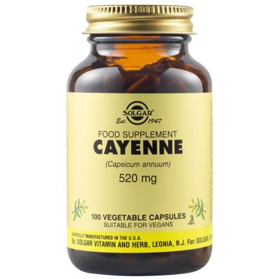 Ardei iute Cayenne, 100 capsule, Solgar