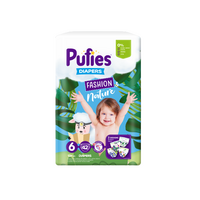 Scutece Extra Large Fashion & Nature, nr. 6, +13 kg, 42 bucati, Pufies