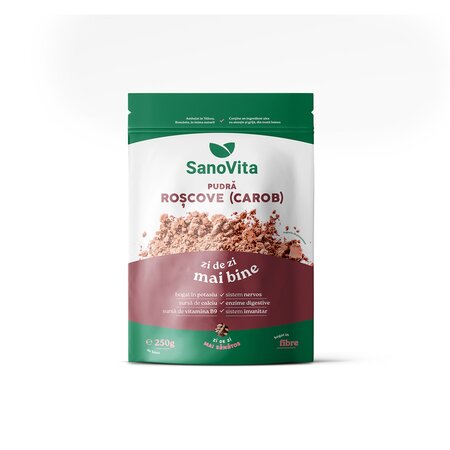 Pudra de roscove Karob, 250 g, Sanovita