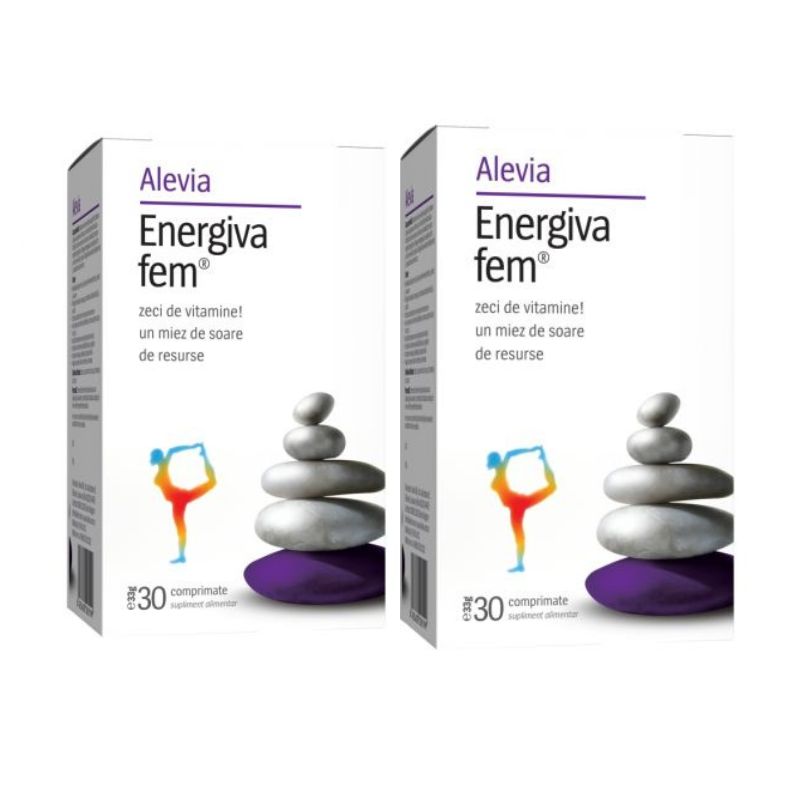 Pachet Energiva Fem, 30+30 comprimate, Alevia