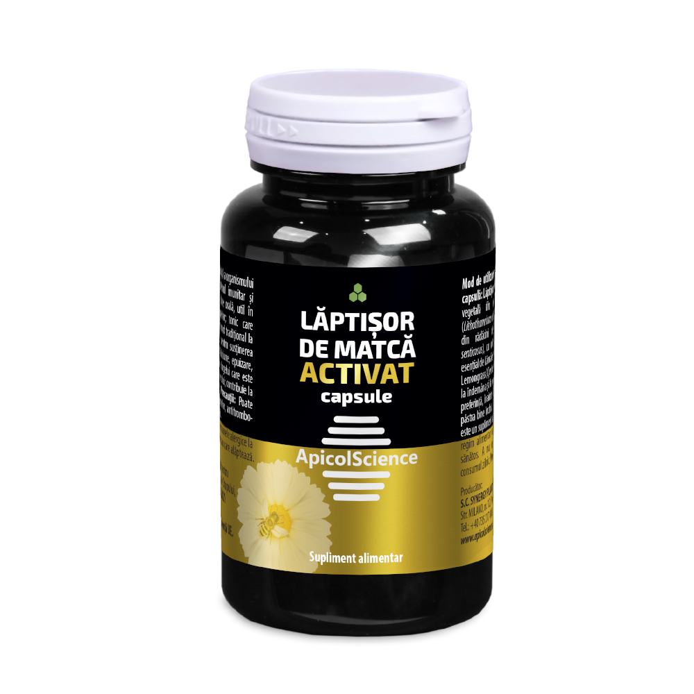 Laptisor de matca Activat, 60 capsule, ApicolScience