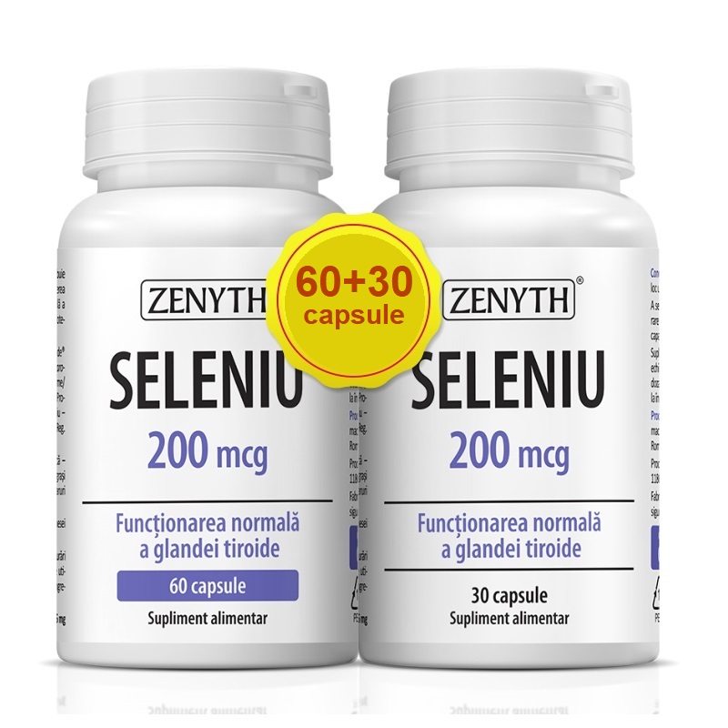 Pachet Seleniu 200 mcg, 60+30 capsule, Zenyth